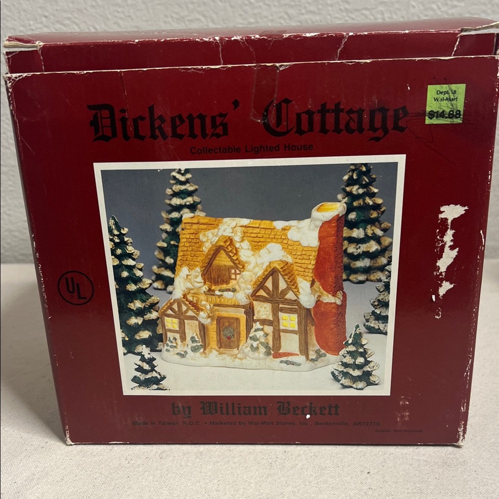 🛍️ 4 for $25 Vintage 1987 Dickens’ Cottage Lighted William Beckett Collectible